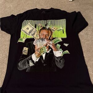 Odd Future Black Graphic Tee with Green Accents